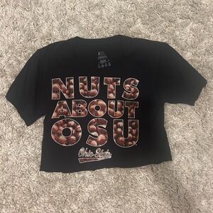 J. America Black OSU Crop Top